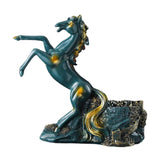 Maxbell Wine Storage Rack Horse Statues Retro Style for Countertop Party Display green