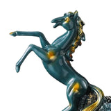 Maxbell Wine Storage Rack Horse Statues Retro Style for Countertop Party Display green