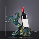 Maxbell Wine Storage Rack Horse Statues Retro Style for Countertop Party Display green