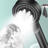 Maxbell High Pressure Handheld Shower Head 5 Spray Settings Screw in G1/2" Connector Black 1.5m Hose