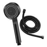 Maxbell High Pressure Handheld Shower Head 5 Spray Settings Screw in G1/2" Connector Black 1.5m Hose