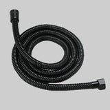 Maxbell High Pressure Handheld Shower Head 5 Spray Settings Screw in G1/2" Connector Black 1.5m Hose