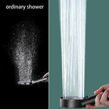 Maxbell High Pressure Handheld Shower Head 5 Spray Settings Screw in G1/2" Connector Silver 1.5m Hose
