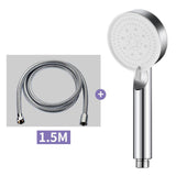 Maxbell High Pressure Handheld Shower Head 5 Spray Settings Screw in G1/2" Connector Silver 1.5m Hose