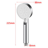 Maxbell High Pressure Handheld Shower Head 5 Spray Settings Screw in G1/2" Connector Silver 1.5m Hose