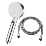 Maxbell High Pressure Handheld Shower Head 5 Spray Settings Screw in G1/2" Connector Silver 1.5m Hose