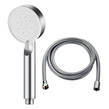 Maxbell High Pressure Handheld Shower Head 5 Spray Settings Screw in G1/2" Connector Silver 1.5m Hose