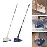 Maxbell Telescopic Flat Cleaning Mop with Microfiber Pad Washable for Laminate Wood Blue