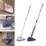 Maxbell Telescopic Flat Cleaning Mop with Microfiber Pad Washable for Laminate Wood Blue