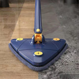 Maxbell Telescopic Flat Cleaning Mop with Microfiber Pad Washable for Laminate Wood Blue