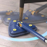 Maxbell Telescopic Flat Cleaning Mop with Microfiber Pad Washable for Laminate Wood Blue