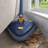 Maxbell Telescopic Flat Cleaning Mop with Microfiber Pad Washable for Laminate Wood Blue
