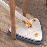 Maxbell Telescopic Flat Cleaning Mop with Microfiber Pad Washable for Laminate Wood White
