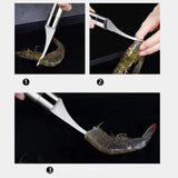 Maxbell Multipurpose Shrimp Peel Remove Shrimp Deveiner for Kitchen Restaurant Single Head