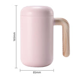 Maxbell Self Stirring Magnetic Mug Insulation Cup Rechargeable for Home Tea Pink