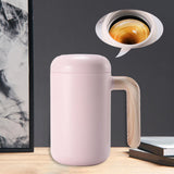 Maxbell Self Stirring Magnetic Mug Insulation Cup Rechargeable for Home Tea Pink