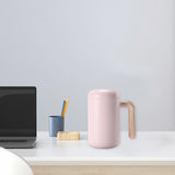 Maxbell Self Stirring Magnetic Mug Insulation Cup Rechargeable for Home Tea Pink