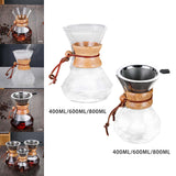 Maxbell Coffee Maker Coffee Pot High Temperature Resistant Cafe with Scale Barista 400ml