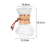 Maxbell Coffee Maker Coffee Pot High Temperature Resistant Cafe with Scale Barista 600ml