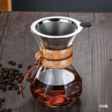 Maxbell Coffee Maker Coffee Pot High Temperature Resistant Cafe with Scale Barista 400ml  with Filter