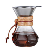 Maxbell Coffee Maker Coffee Pot High Temperature Resistant Cafe with Scale Barista 400ml  with Filter