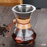 Maxbell Coffee Maker Coffee Pot High Temperature Resistant Cafe with Scale Barista 600ml with Filter