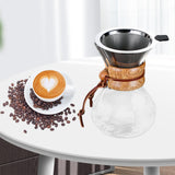 Maxbell Coffee Maker Coffee Pot High Temperature Resistant Cafe with Scale Barista 600ml with Filter