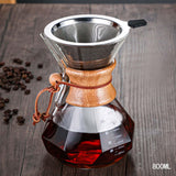 Maxbell Coffee Maker Coffee Pot High Temperature Resistant Cafe with Scale Barista 800ml with Filter