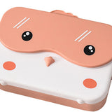 Maxbell Portable Bento Lunchbox 4 Compartments Multi Use Microwave for Picnic Office Orange