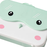 Maxbell Portable Bento Lunchbox 4 Compartments Multi Use Microwave for Picnic Office Light Green