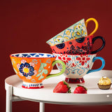 Maxbell Ceramic Cup Birthday Gifts Porcelain Tea Cups for Tea Cappuccino Office Style A