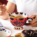 Maxbell Ceramic Cup Birthday Gifts Porcelain Tea Cups for Tea Cappuccino Office Style A