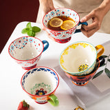 Maxbell Ceramic Cup Birthday Gifts Porcelain Tea Cups for Tea Cappuccino Office Style A
