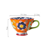 Maxbell Ceramic Cup Birthday Gifts Porcelain Tea Cups for Tea Cappuccino Office Style A