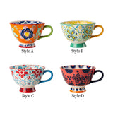 Maxbell Ceramic Cup Birthday Gifts Porcelain Tea Cups for Tea Cappuccino Office Style A