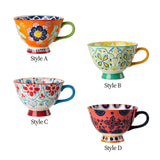 Maxbell Ceramic Cup Birthday Gifts Porcelain Tea Cups for Tea Cappuccino Office Style A
