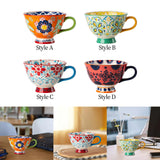 Maxbell Ceramic Cup Birthday Gifts Porcelain Tea Cups for Tea Cappuccino Office Style A