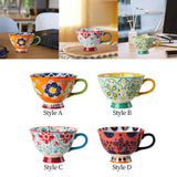 Maxbell Ceramic Cup Birthday Gifts Porcelain Tea Cups for Tea Cappuccino Office Style A
