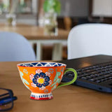 Maxbell Ceramic Cup Birthday Gifts Porcelain Tea Cups for Tea Cappuccino Office Style A