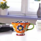 Maxbell Ceramic Cup Birthday Gifts Porcelain Tea Cups for Tea Cappuccino Office Style A
