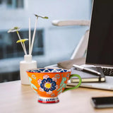 Maxbell Ceramic Cup Birthday Gifts Porcelain Tea Cups for Tea Cappuccino Office Style A