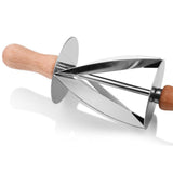 Maxbell Stainless Steel Bread Cutter with Wooden Handle for Kitchen Baking Tools