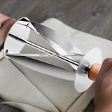 Maxbell Stainless Steel Bread Cutter with Wooden Handle for Kitchen Baking Tools