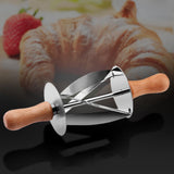 Maxbell Stainless Steel Bread Cutter with Wooden Handle for Kitchen Baking Tools