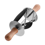 Maxbell Stainless Steel Bread Cutter with Wooden Handle for Kitchen Baking Tools