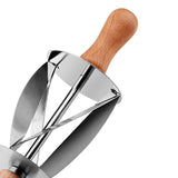 Maxbell Stainless Steel Bread Cutter with Wooden Handle for Kitchen Baking Tools
