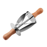 Maxbell Stainless Steel Bread Cutter with Wooden Handle for Kitchen Baking Tools