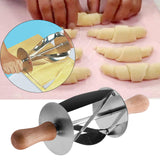 Maxbell Stainless Steel Bread Cutter with Wooden Handle for Kitchen Baking Tools