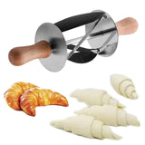 Maxbell Stainless Steel Bread Cutter with Wooden Handle for Kitchen Baking Tools