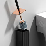 Maxbell Toilet Brush and Holder Compact Quick Dry Punch Free for Toliet Household Black